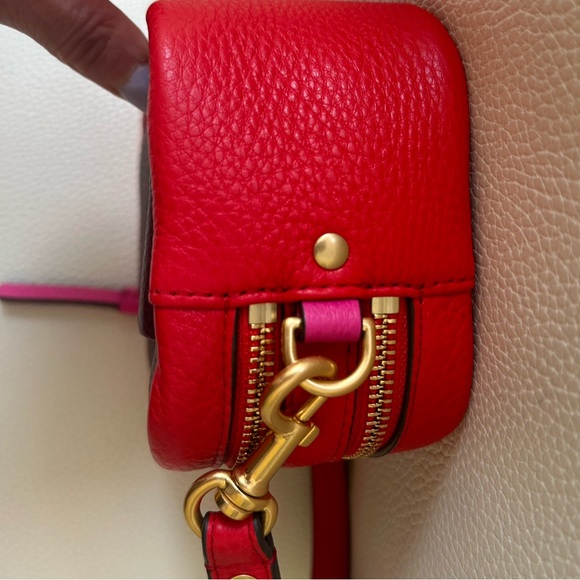 Tory Burch NWT Perry Patchwork Hearts 💕Mini Bag Leather Crossbody Adjustable - Picture 7 of 14